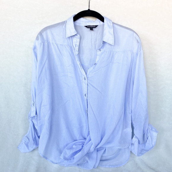 Express Tops - Work Button-down Top